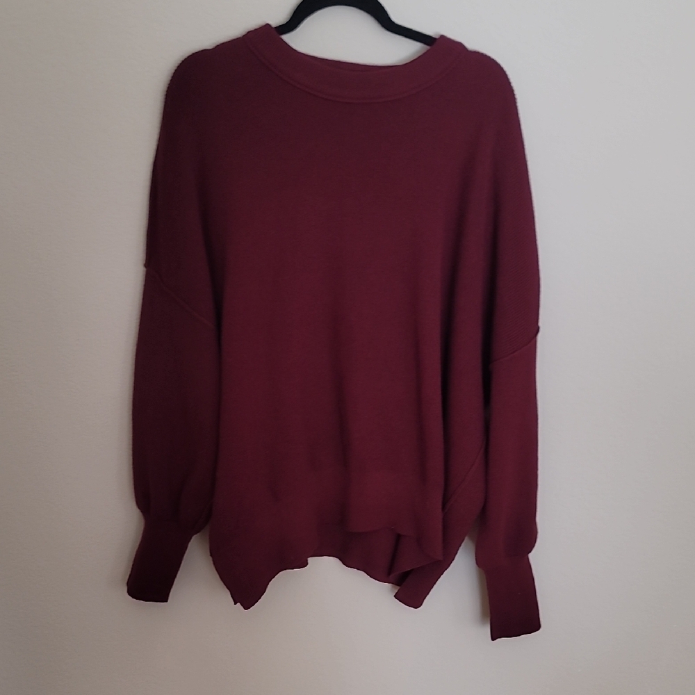 Oversized Soft Burgundy Sweater